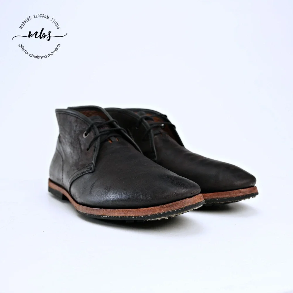 Timberland Boot Company Wodehouse Leather Raw Welt Chukka Boots Black Men 9